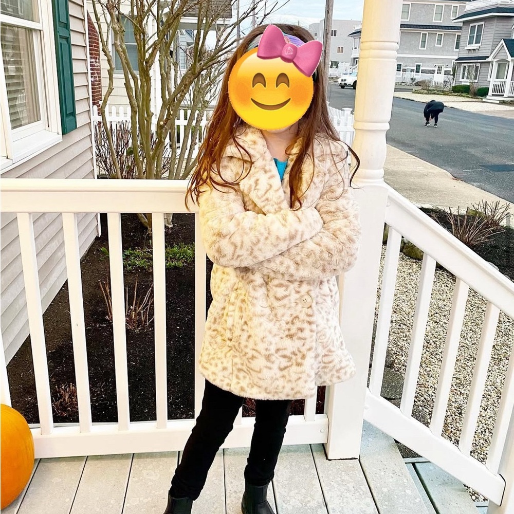 Z Supply Cream Leopard Kids Coat